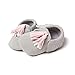 Voberry Infant Toddlers Baby Boys Girls Soft Soled Tassel Crib Shoes PU Moccasins (0~6 Month, Grey)