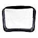 3 Pack Clear Cosmetic Bag Medium Size Travel Case Waterproof Zipper Toiletry Organizer - Black