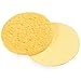 ForPro Compressed Cellulose Sponge - Round Face and Body Sponge - Natural Yellow - 2.75’’ - 12-Count