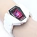 DAYAN Plane Style Elegant Digital Display LED Silicone Wrist Watch White