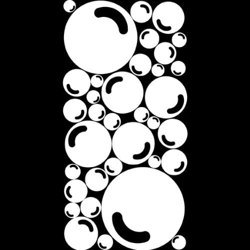 Bubble Polka Dots Full Sheet Removable Wall Stickers, White