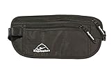 Hopsooken Travel Money Belt: Waist Pack for Running and Cycling, Rfid, Comfortable, Durable and Lightweight Hidden Travel Passport Wallets. (Black)