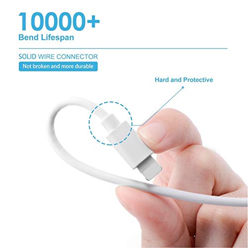 Phone Cable, Quntis 4Pack 3FT 3FT 6FT 6FT Fast Charging USB Cable Certified Compatible with Phone X 8 Plus 7 Plus 6S Plus 6 Plus 5 5S 5C SE Pod Pad Pro and More, White