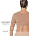 Leonisa Seamless Upper Arm Shaper Slimming Compression Vest with Posture Corrector, Black, Medium