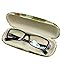 JAVOedge Green Cherry Blossom Print Eyeglass Clam Shell Style Case with Bonus Microfiber Glass Cleaning Cloth