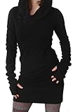Ubling Womens Warm Hoodies Solid Long Sleeve Short Dress