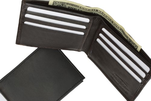 Black Bi-Fold Leather Wallet