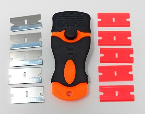 AMX3d 3D Printing Tools - 3D Printer Bed Scraper Tool Set - Heavy Duty Scraper with Steel and Non-Marring Plastic Blades