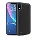 Battery Case for iPhone XR,FNSON 4200mAh Portable Charger Case Ultra-Thin Rechargeable Extended Battery Pack Protective Backup Charging Case Cover for iPhone XR (6.1 inch) Power Bank - Black