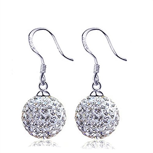 Crystal Drop Earrings, Cute Sterling Silver Earrings for Women(E-C47)