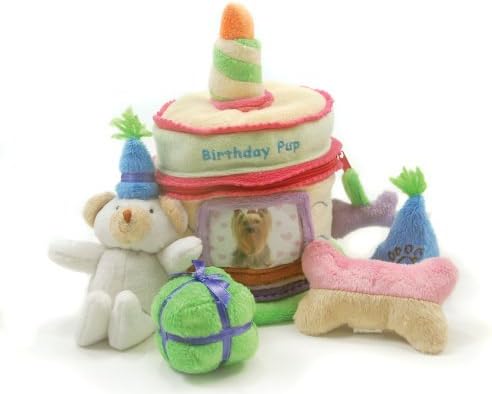 Birthday Cake Surprise Plush 5-Piece Premium Dog Toy Set