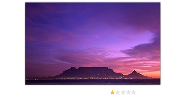 Amazon Com Table Mountain Cape Town South Africa Night Mountain Sea Travel Sites Postcard Post Card Office Products
