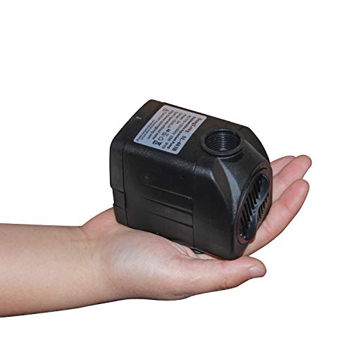 400 GPH Submersible Water Pumps for Aquarium, Tabletop Fountains, Pond, Water Gardens and Hydroponic Systems with Two Nozzles, CE-ROHS Approved, 5.9 ft Power Cord - Thumbnail 4