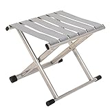 Nadalan Mini Portable Outdoor Folding Chair Metal Folded Stool for Camping/Fishing/Garden/Beach/Traveling