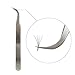 BEYELIAN Eyelash Extension Tweezers, Professional Lashes Tweezers for Make Fans, Curved Tip Stainless Steel ST-15