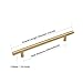 Goldenwarm 25pcs Brushed Brass Kitchen Cabinet Hardware Handle 1/2