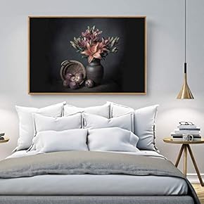 Floating Framed Canvas Wall Art for Living Room, Bedroom Still Life Canvas Prints for Home Decoration Ready to Hang - 16x24 inches