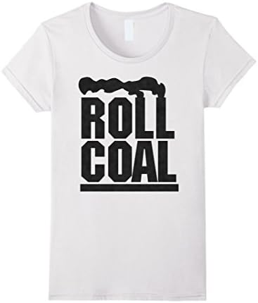 Women's ROLL COAL Diesel Truck T-Shirt Small White