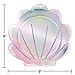 Creative Converting Iridescent Mermaid Party Shaped Paper Plates, 24 ct