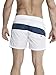 Neleus Men's Swimming Trunks Bathing Shorts with Pockets,710,White,S,Tag L