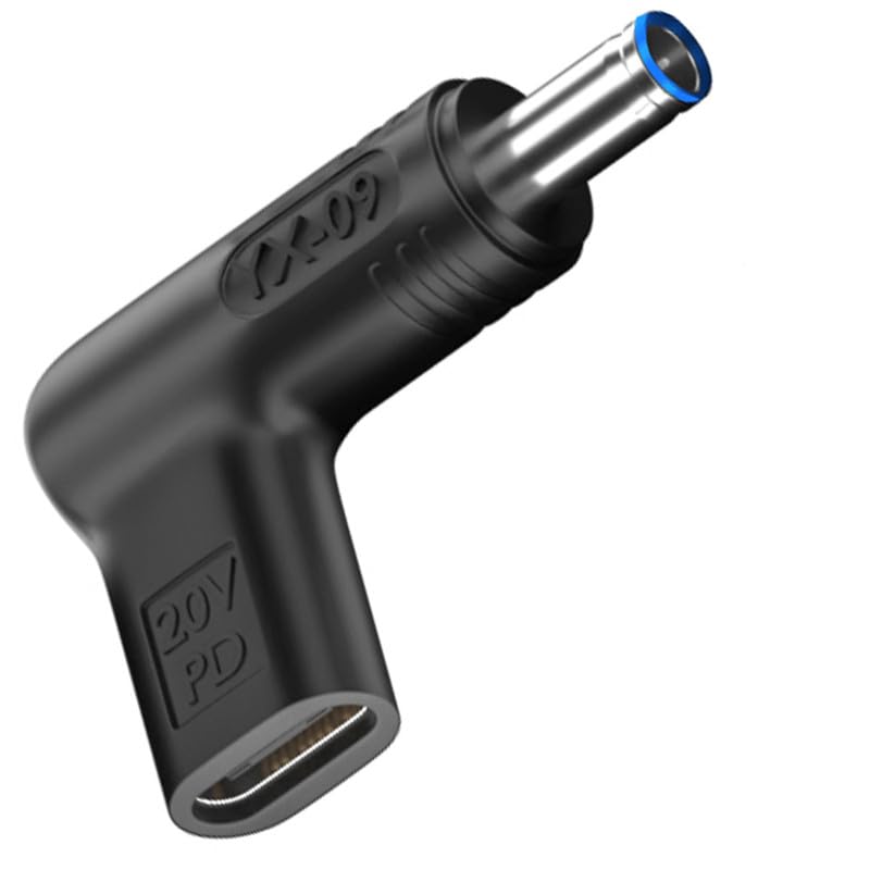 Bacron 100W PD USB C to DC Adapter, USB C Female to 12V 18.5V 19V 19.5V 20V DC Male (4.5x3.0mm for HP)