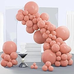 PartyWoo Blush Pink Balloons, 140 pcs Boho Pink