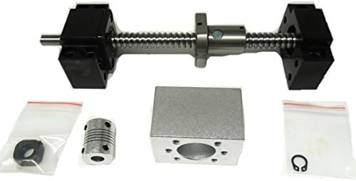 SFU1204 set:SFU1204 L-700mm rolled ball screw C7 with end machined + 1204 ball nut + nut housing+BK/BF10 end support + coupler
