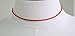 Kathy Bankston Handmade Red Choker Necklace, Thin 1.5mm, Adjustable 14-15.5 Inches
