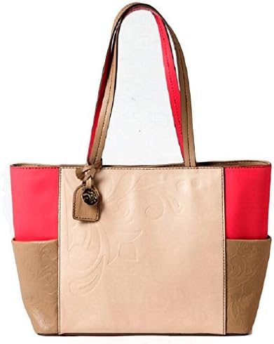 Jim Shore Jasmine Leather Coral-Frappe Tote