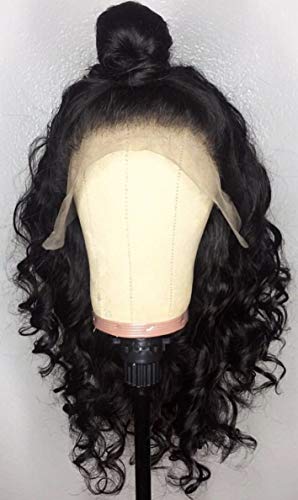 Andrai-Hair-Short-Bob-Lace-Front-Wigs-Glueless-Natural-Wave-Synthetic-Heat-Resistant-Fiber-Hair-Wig-With-Baby-Hair-For-Black-Women-16-Inch-Black-Wavy-Wigs