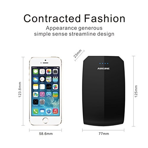 Portable Charger Power Bank 15000mAh Battery Packs with 3-Port AIRGINE Portable Phone Charger for Phone, iPad, Samsung Galaxy and More