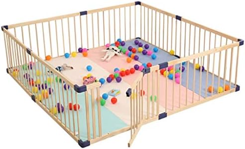 YOUXD Wooden Baby Play Fence, Detachable Indoor Family Toddler Crawling Safety Fence (Size : 80x80cm)