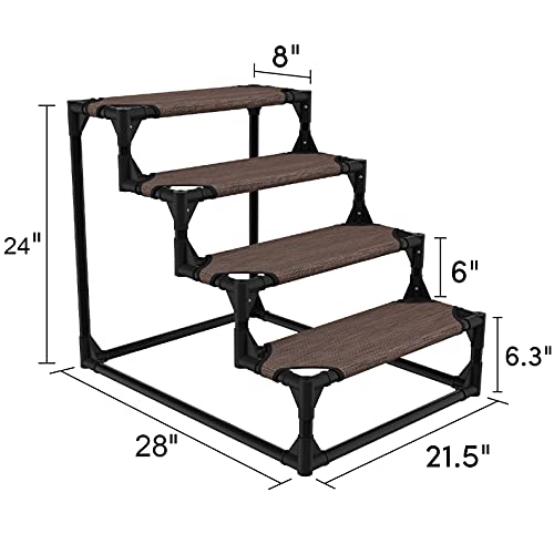 Veehoo Sturdy Pet Steps Pet Stairs for Small Dogs and Cats, Doggie