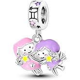 Zodiac Glow In The Dark Birthday Birth Date Horoscope Star Sign Constellation Crystal Bead Pendant 925 Sterling Silver Dangle Compatible With Pandora Moments Charm Bracelet
