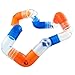 Outward Hound Planet Dog Orbee-Tuff Link Orange/Blue Interactive Treat-Dispensing Puzzle Dog Toy, 8-Piece