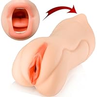 LEADO 3D Realistic Oral Sex Blow Job Deep Throat Teeth and Tongue Male  Masturbator Vagina Pocket Pussy Stroker Masturbation Sex Toy for Men