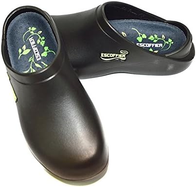 ESCOFFIER Non-Slip Clogs for Chef, Men, EVA Clogs Size6.5-11 (9, Black)