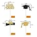 DIY Graduation Cupcake Toppers For Graduation Party Mini Cake Decorations Diploma class of Grad Cap Set 48 Pieces