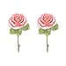 TINKSKY 2pcs Lovely Rose Decor Wall Mounted Towel Hanger Holder Organizer Valentine's Day gift