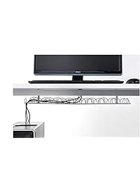 Ikea Signum, organizador de cables, horizontal, color plata (FBA) (1 unidad), Plateado Paquete de 1