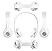 Wireless Bluetooth Headphones, Ghostek Earshot Series Over-Ear On-Ear Headset Enhanced Noise Reduction, Bluetooth 4.0, HD Sound, Built-in Microphone, Hands-Free, in-Line Volume Control & Mic (White)