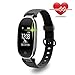 WOWGO Fitness Tracker, Women Sport Tracker Smart Watch Band Bracelet, Heart Rate Monitor Smart Bracelet,Wristband Watch with Health Sleep Activity Tracker Pedometer for Smart Phone (Black and Silver)