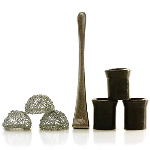Tobacco Pipe Accessory Gift Set - Vintage Tamper Tool, 3 Rubbers and 3 Moistures