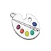TEAMER Trendy Enamel Artist Paint Palette and Brush with Thin Pendant Necklace Jewelry for Women