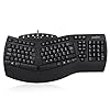 Perixx 11524 PERIBOARD-512 Wired Ergonomic Natural Split Keyboard with 7 Multimedia Keys, Black, UK Layout