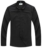 IvyRobes Men's Tab-Collar Long Sleeves Clergy Shirt Black-Neck Size 15-18 2/1 Inches