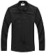IvyRobes Men's Tab-Collar Long Sleeves Clergy Shirt Black-Neck Size 15-18 2/1 Inches