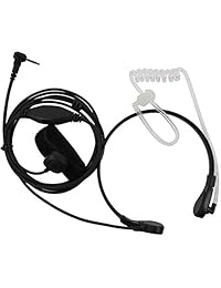 TENQ Covert Acústico Tubo Garganta Mic Auricular para 1 PIN Walkie Talkie Motorola T6200 T5000 T9650