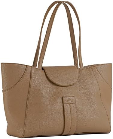 WAKEE AVE Women Leather Designer Handbags Tote Bag Top Handle Purse Large Capacity
