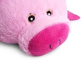 Petface Farmyard Buddies Crinkle Flat Pig Plush Dog Toy with Built-In Squeaker view 2
